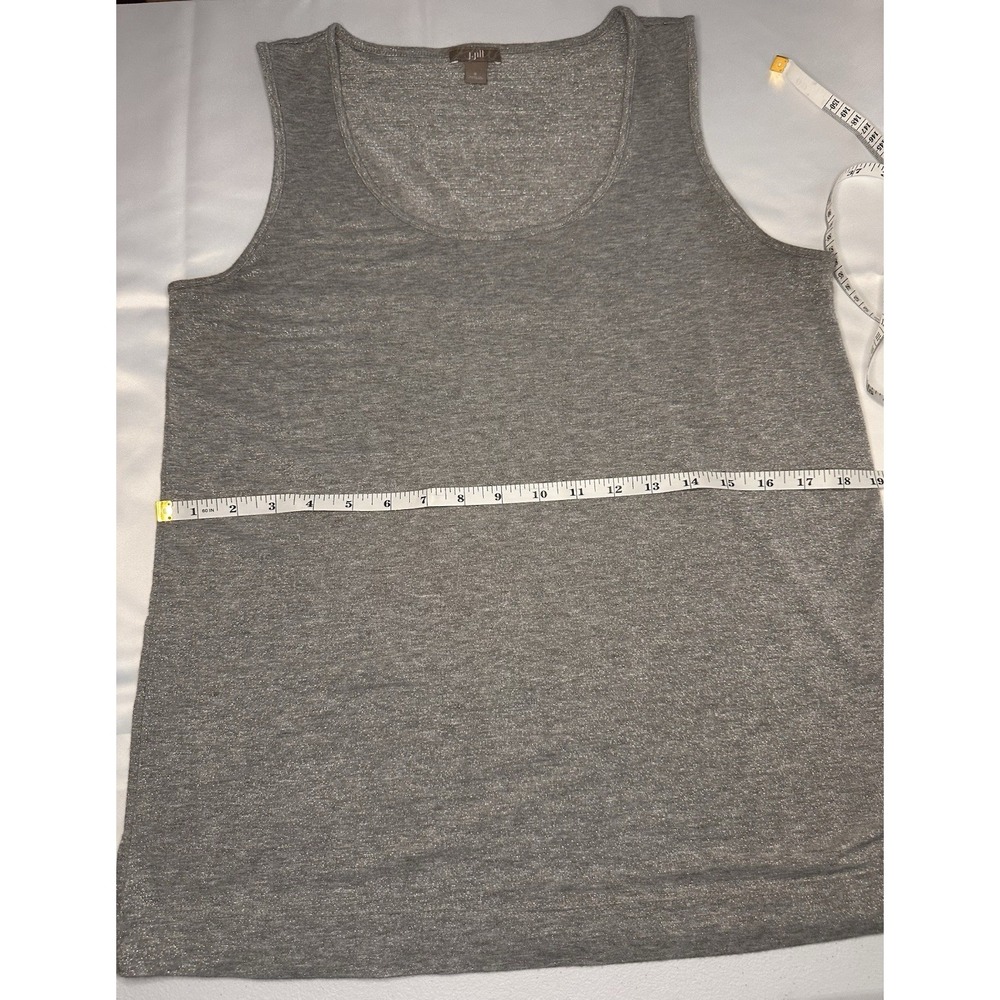 J. Jill Women's Gray Solid Scoop Neck Sleeveless Tank Top Size S